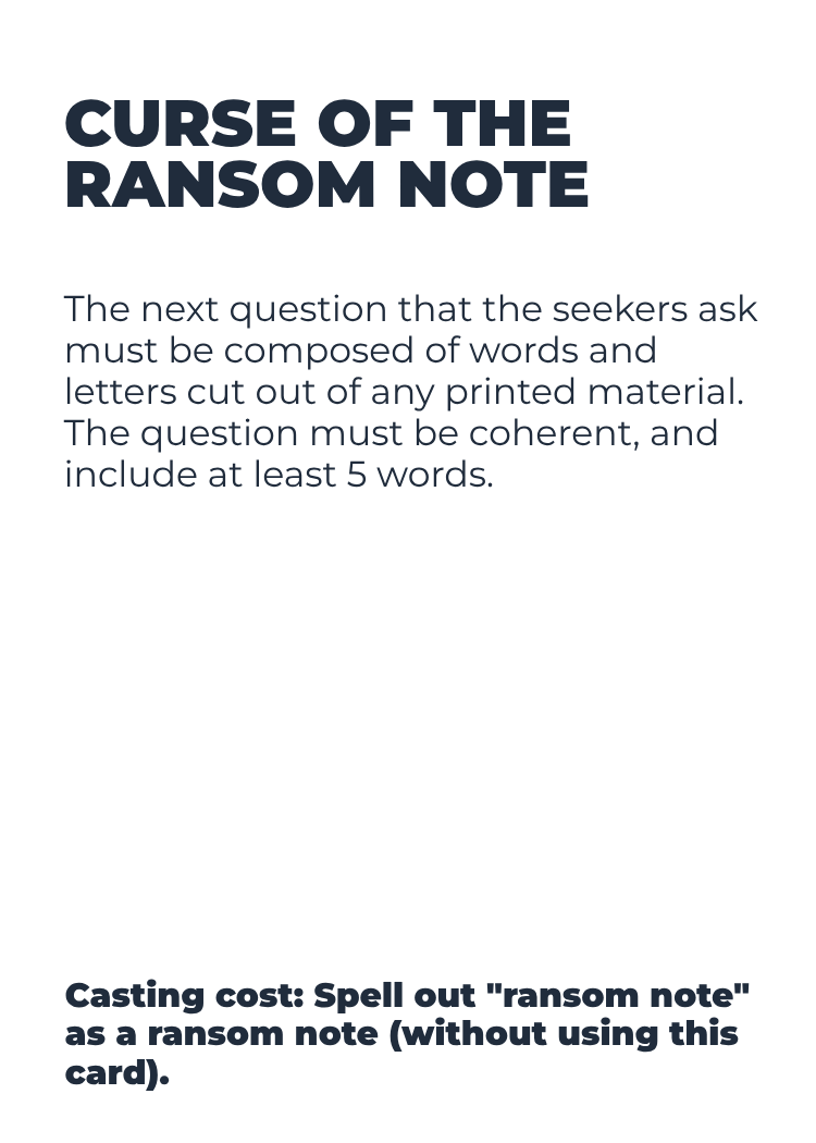 Curse of the Ransom Note